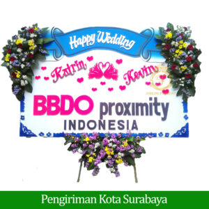 Bunga Papan Wedding Surabaya SBY-003