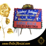 bunga papan selamat bahagia di makassar