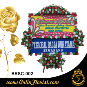 karangan bunga papan peresmian di brebes
