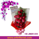 hand bouquet jember 20 tangkai bunga mawar merah