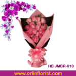 buket bunga mawar pink di jember