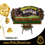 bunga papan happy wedding di purwokerto