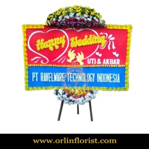 Karangan Bunga Papan Wedding OJKTW-006