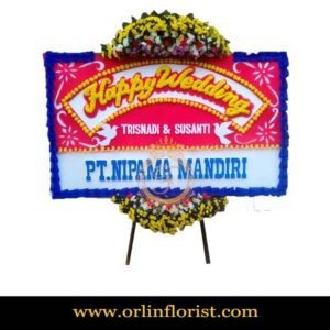 Karangan Bunga Papan Wedding OJKTW-009