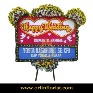 Karangan Bunga Papan Wedding OJKTW-010