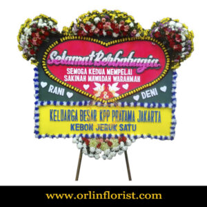 Karangan Bunga Papan Wedding OJKTW-011