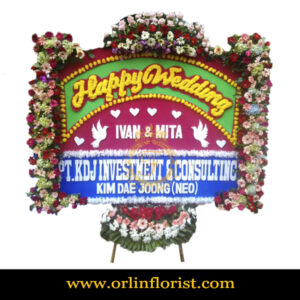 Karangan Bunga Papan Wedding OJKTW-014