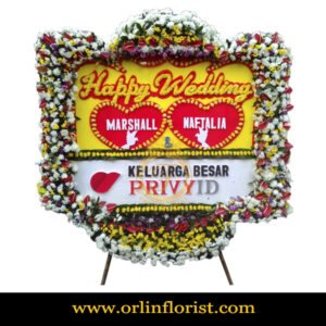 Karangan Bunga Papan Wedding OJKTW-016