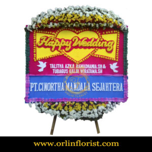 Karangan Bunga Papan Wedding OJKTW-018